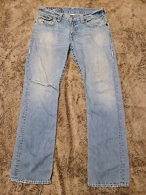 True Religion Ricky Super T Jeans Cut 608270 Light Wash MENS 34 • $24.58