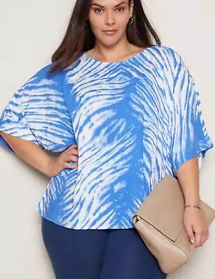 AUTOGRAPH - Plus Size - Womens Tops -  Elbow Sleeve Kaftan Summer Top • $22.30