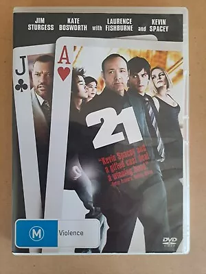 21 (DVD 2008) Kevin Spacey Laurence Fishburne  -  Region 4 • $3.95