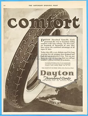 1925 Dayton Rubber Mfg Co Ohio Vintage 1920's Automobile Car Tire Garage Decor A • $15.99