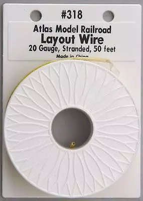 Atlas 318 All Scale Yellow Wire #20 AWG 50' • $11.99
