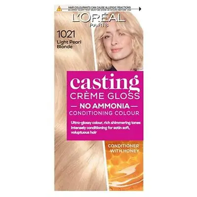 £9.95 • Buy L'Oreal Casting Creme Gloss Semi-Permanent Hair Colour 1021 Light Pearl Blonde