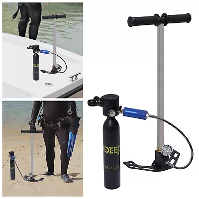 Portable Mini Scuba Diving Case 0.5L Oxygen Air Tank Pump Equipment Underwater • $123.44