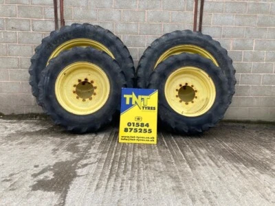 £2150 • Buy Set Of 380/90r46 Bkt & 380/85r30 Taurus Tyres On Row Crop Wheels 