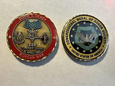 Duane Dewey USMC Medal Of Honor Challenge Coin Korean War • $75