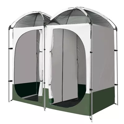 Weisshorn Double Camping Shower Toilet Tent Outdoor Portable Change Room Green • $97