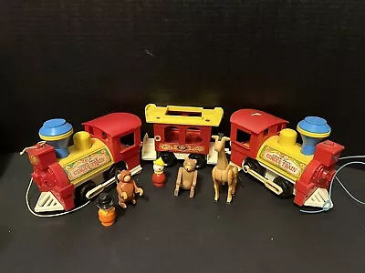 Vintage Fisher Price 1972 Circus Train 991 Animals Clowns Engines Lot Of 8 • $27