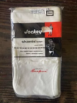 MEN'S VINTAGE JOCKEY SKANTS Brief M 32-34 WHITE VERY RARE -NOS- Ca. 1958 1959 !! • $99