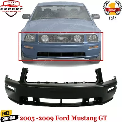 New Front Bumper Cover Primed W/ Fog Light Holes For 2005 -2009 Ford Mustang GT • $207.45