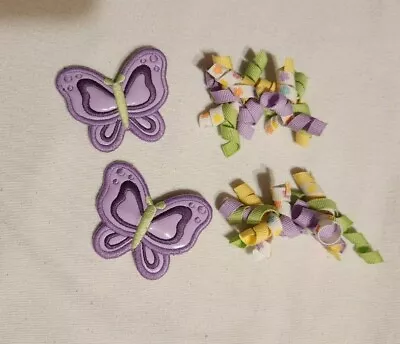 Gymboree Butterfly Blossoms Butterfly Barrettes & Curly Hair Clips New NWOT • $5.99