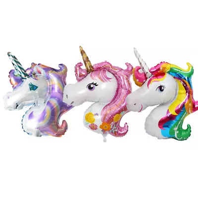 XLarge 110cm UNICORN FOIL BALLOON FANTASY HORSE Birthday All Party • $4.05