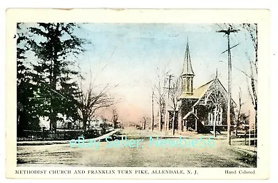 $12.75 • Buy Allendale NJ-FRANKLIN TURNPIKE AT METHODIST CHURCH-Postcard Btw Ramsey/Ridgewood