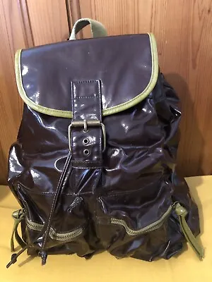 Boden Brown Oilcloth Backpack/Rucksack • £35