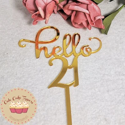 New Number Age Cake Topper 16th 18th 21st 25th 30th 40th 50th 60th70th  • £2.69