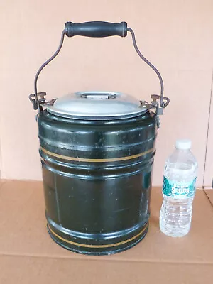 Antique Landers Frary & Clark Lunch Pail / Cooler Screw Lid Coal Miners Thermos • $75