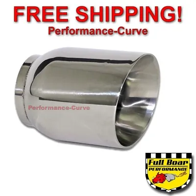 Stainless Steel Exhaust Tip Double Wall Angle 3  Inlet - 4  Outlet - 5  Long • $27.95