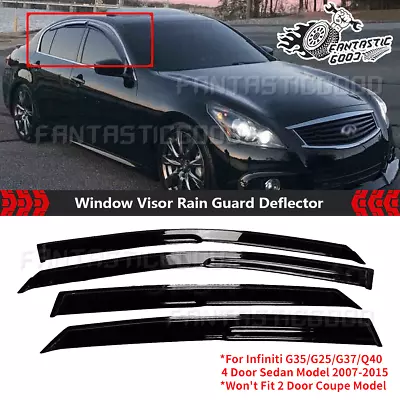 For Infiniti G25 G35 G37 07-15 Sedan JDM-Mugen Window Visor Rain Guard Deflector • $29.99