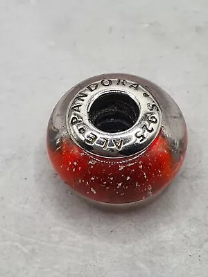 Pandora Red Twinkle Murano Glass Charm Used • £1.40