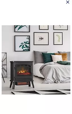 Style Selections Btu 5200 Infrared Quartz Electric Stove Heater With Thermostat • $50