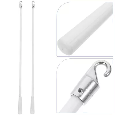  2 Pcs Blind Accessories Transparent Wand Venetian Rod With Hook • £9.55