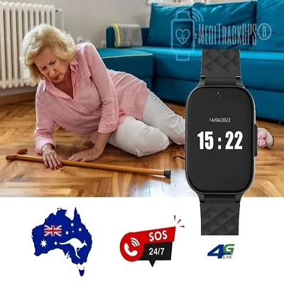 4G GPS Smart Adult Medical Alert Watch Waterproof Touch Screen SOS Button BP • $228.31