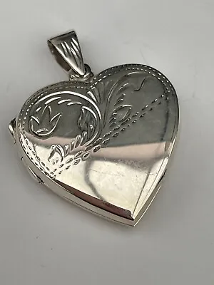 Sterling Silver Opening Heart Photo Locket Pendant • £14.99