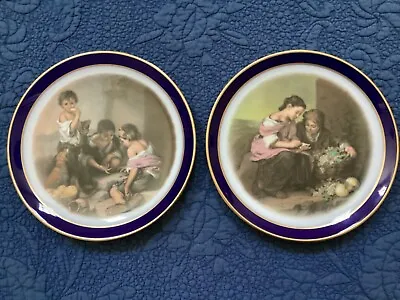 Pair Of Echt Bavaria Cobalt Dessert/displayplates • $15