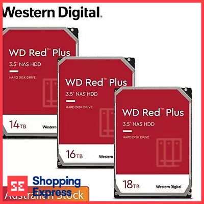 WD Red Plus 3.5  14TB 12TB 10TB 8TB 6TB 4TB 3TB NAS HDD Internal Hard Disk • $209