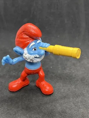 2011 PAPA SMURF TELESCOPE Exclusive Peyo McDonald's Action Figure Toy 3” • $5.19