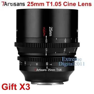 7artisans 25mm T1.05 Long Focus ED Cine Lens For Micro 4/3 M43 Panasonic GH5 Cam • $781