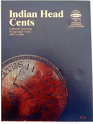 Whitman Indian Head Flying Eagle Cent 1857-1909 Coin Folder Penny Album Book   • $9