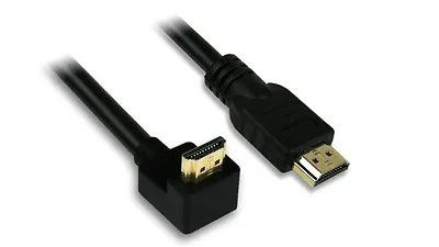 Right Angled 3m 5m 10m Meter Gold HDMI 1080p HDTV Video PC LCD Lead V1.4 • £4.99
