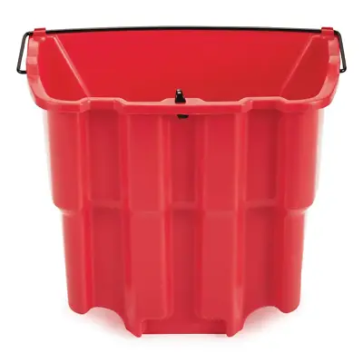 WaveBrake Mop Bucket 4.5 Gal Square Durable Dirty Water Web Molded Plastic Red • $31.99