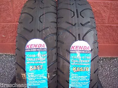 Two Tire Motorcycle Set 130/90-16 Front 130/90-16 Rear Kenda K657 Touring 6 Ply • $219.88