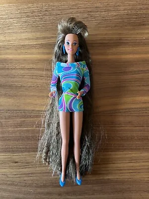 1991 Brunette Totally Hair Whitney Barbie Longest Hair Ever Barbie Mattel #1112 • $195