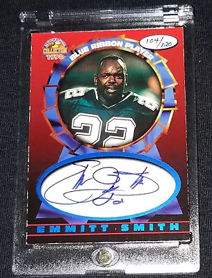 EMMITT SMITH 1998 Score Board Blue Ribbon AUTOGRAPH /120 COWBOYS HOF With CASE • $84.79