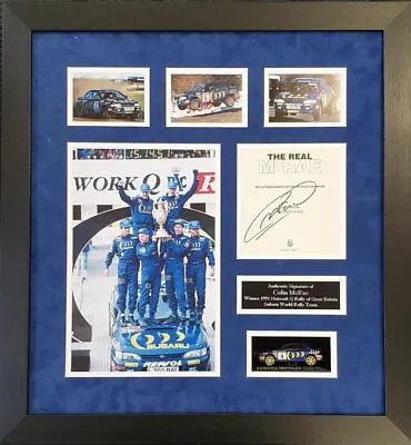 COLIN MCRAE WORLD RALLY CHAMPION Signed Montage AFTAL • £455