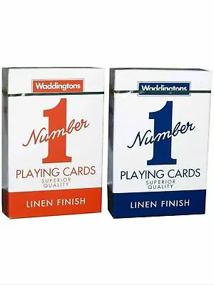 £0.99 • Buy Waddingtons No.1 Classic Playing Cards Decks Of Red & Blue Poker Game Brand New
