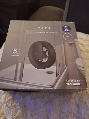 Vent Axia Svara Black App Controlled Low Carbon Extractor Fan Bluetooth 4watt • £64.99