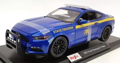 Maisto 1/18 Scale Model Car 46629 - 2015 Ford Mustang GT Police - Blue • $75.99