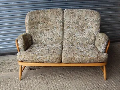 Vintage Mid Century Blonde Ercol Jubille Two 2 Seater Sofa Day Bed With Cushions • £399.99