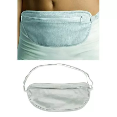 Travel Money Belt Waist Hidden Security Pouch Fanny Pack Safety Compact Bag Grey • $13.09