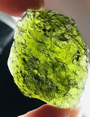 Moldavite-49CT Genuine Raw Moldavite Crystal From Czech Republic PIC Certificate • $79.99