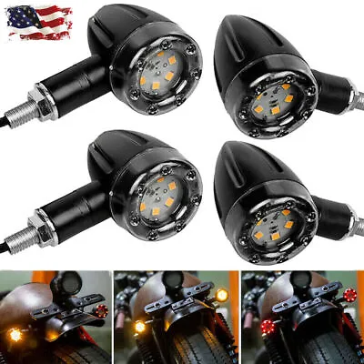 Motorcycle LED Bullet Red Brake Blinker Turn Signal Tail Light For Harley HONDA • $9.98