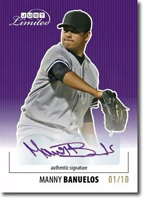 MANNY BANUELOS 2011 Just LIMITED Rookie Autograph PURPLE Auto RC #/10 • $32.49