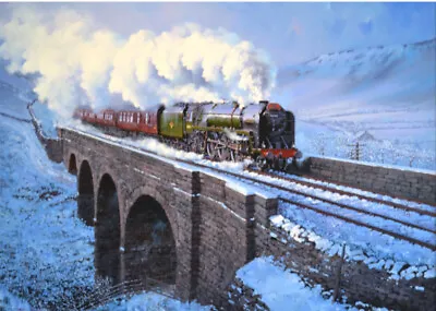 BR Britannia Class Ais Gil Steam Train Blank Christmas Birthday Card • £1.99
