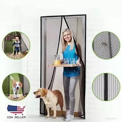 Magnetic Window Mesh Door Curtain Snap Net Guard Mosquito Fly Bug Insect Screen • $9.25