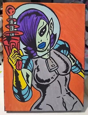 Space Gal Acrylic Painting • $30