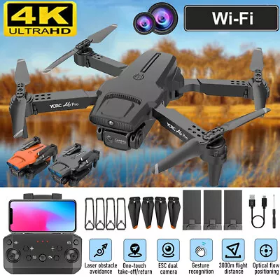 4DRC Foldable RC Drone 5G WIFI FPV GPS Brushless Motor Remote Control Quadcopter • £35.99