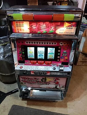 Vintage Pink Panther Slot Machine Pachislo Big Chance Game Yamasa Token&Cash • $420